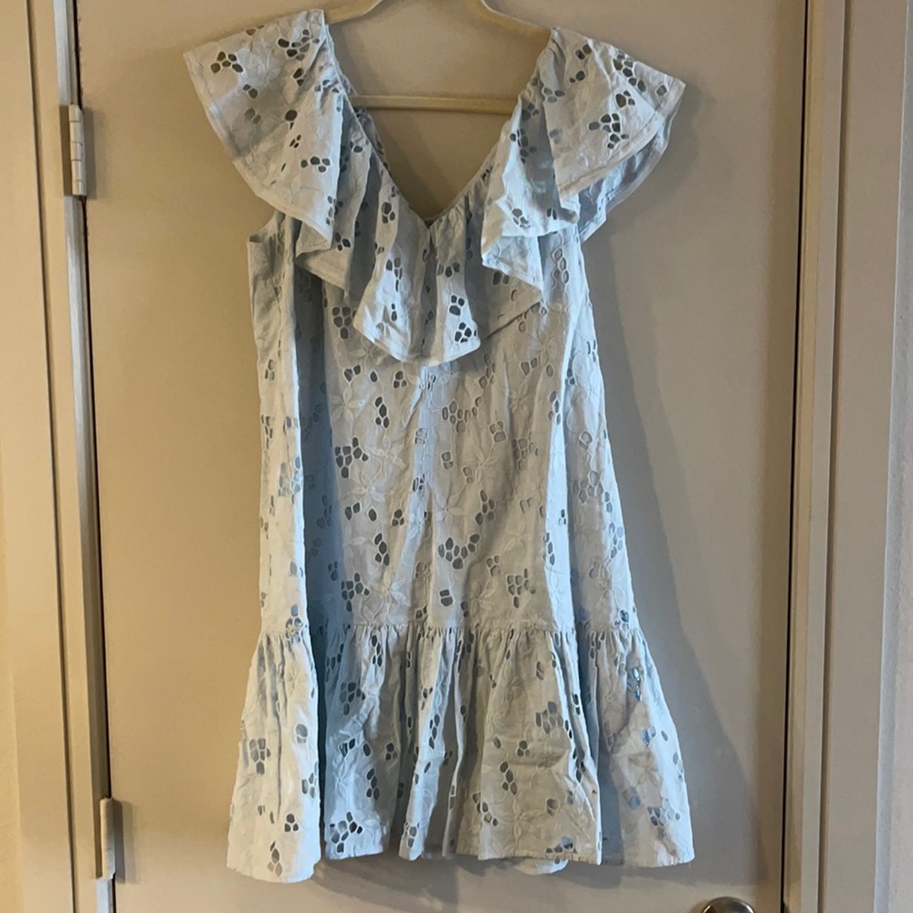 Rebecca Taylor Light Blue Floral Dress.